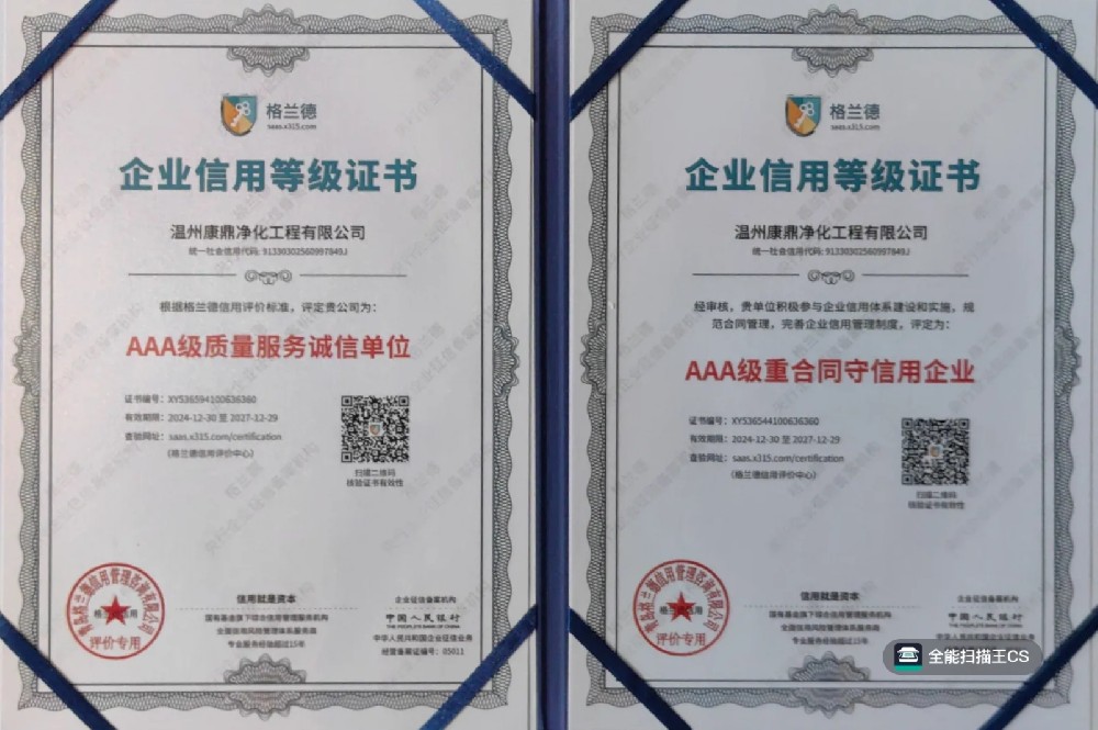 企業(yè)信用等級(jí)證書