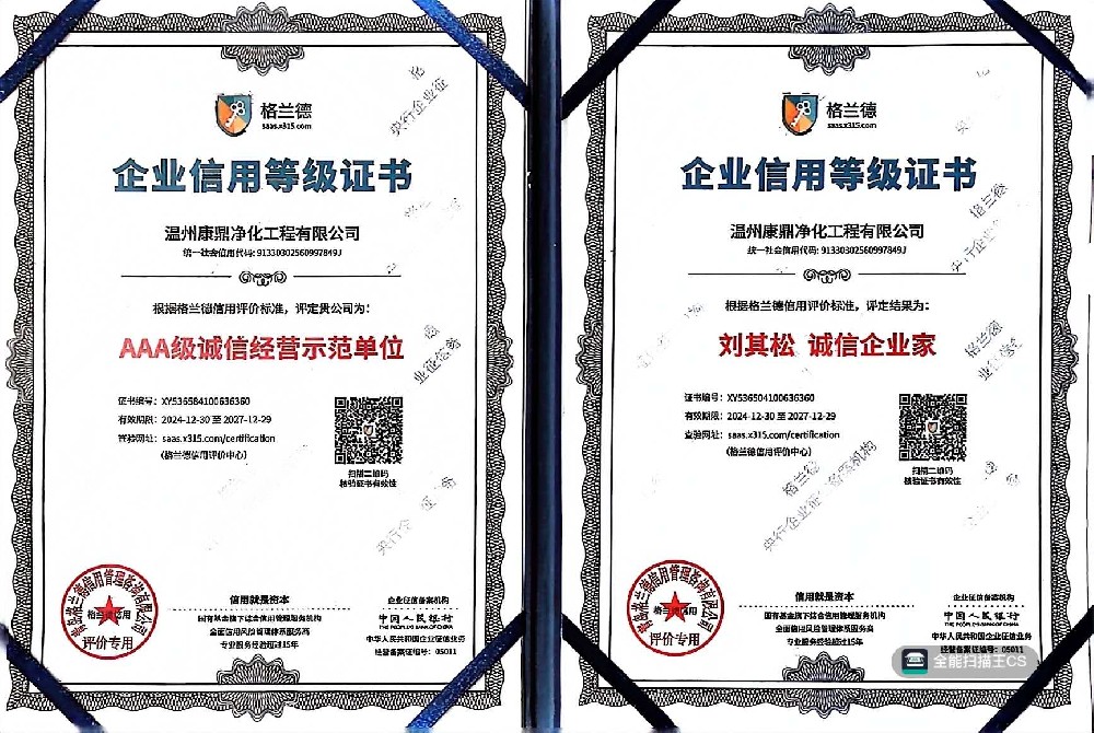 企業(yè)信用等級(jí)證書