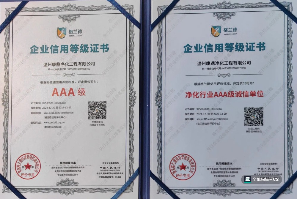 企業(yè)信用等級(jí)證書